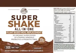 Label for Super Shake Chocolate