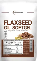 Label for Flaxseed Oil Softgel