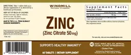 Label for Zinc (Zinc Citrate 50 mg)