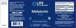 Label for Melatonin 10 mg