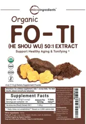Label for Organic Fo-Ti (He Shou Wu) 50:1 Extract