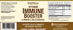 Label for Optimum Immune Booster with Vitamin C, Zinc & Echinacea