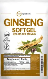 Label for Ginseng Softgel 1200 mg