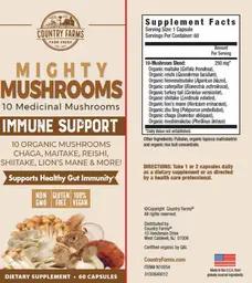 Label for Mighty Mushrooms