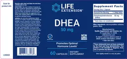 Label for DHEA 50 mg