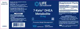 Label for 7-Keto DHEA Metabolite 25 mg