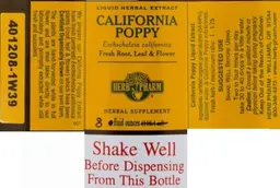 Label for California Poppy
