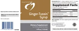 Label for Ginger-Tussin Syrup