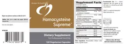 Label for Homocysteine Supreme