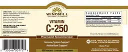 Label for Vitamin C-250