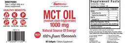 Label for MCT Oil 1000 mg