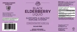 Label for Black Elderberry Liquid 4,250 mg