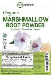 Label for Organic Marshmallow Root Powder