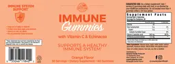Label for Immune Gummies Orange Flavor