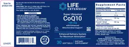 Label for Super Ubiquinol CoQ10 with Enhanced Mitochondrial Support 100 mg