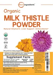 Label for Organic Milk Thistle Powder