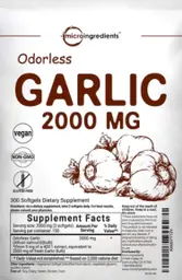 Label for Odorless Garlic 2000 mg