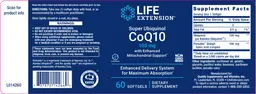 Label for Super Ubiquinol CoQ10 with Enhanced Mitochondrial Support 100 mg