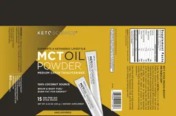Label for MCT Oil Powder Unflavored
