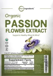 Label for Organic Passion Flower Extract