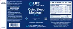 Label for Quiet Sleep Melatonin 5 mg
