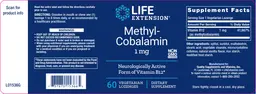 Label for Methyl-Cobalamin 1 mg