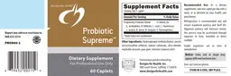 Label for Probiotic Supreme