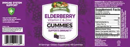 Label for Elderberry Gummies Berry Flavor