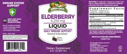 Label for Elderberry Liquid 4,250 mg Berry Flavor