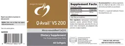 Label for Q-Avail VS 200 Micro-emulsified CoQ10