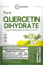 Label for Pure Quercetin Dihydrate