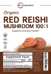 Label for Organic Red Reishi Mushroom 100:1