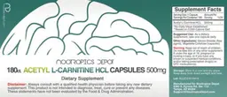 Label for Acetyl L-Carnitine HCl Capsules 500 mg