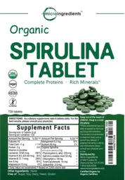 Label for Organic Spirulina Tablet