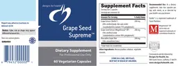 Label for Grape Seed Supreme