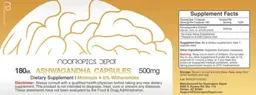 Label for Ashwagandha Capsules 500 mg