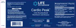 Label for Cardio Peak with Standardized Hawthorn and Arjuna