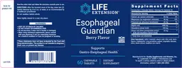 Label for Esophageal Guardian Berry Flavor
