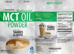 Label for MCT Oil Powder Unflavored