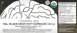 Label for Black Hoof Mushroom Extract Capsules 500 mg