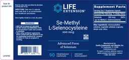 Label for Se-Methyl L-Selenocysteine 200 mcg