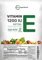 Label for Vitamin E 1200 IU Softgel