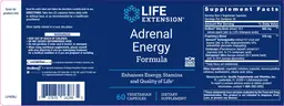Label for Adrenal Energy Formula