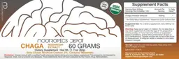 Label for Chaga Mushroom Extract