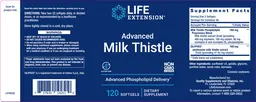 Label for Advanced Milk Thistle