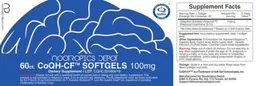 Label for CoQH-CF Softgels 100 mg