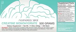 Label for Creatine Monohydrate