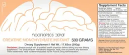 Label for Creatine Monohydrate Instant