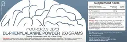 Label for DL-Phenylalanine Powder 250 grams