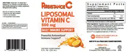 Label for Liposomal Vitamin C 500 mg